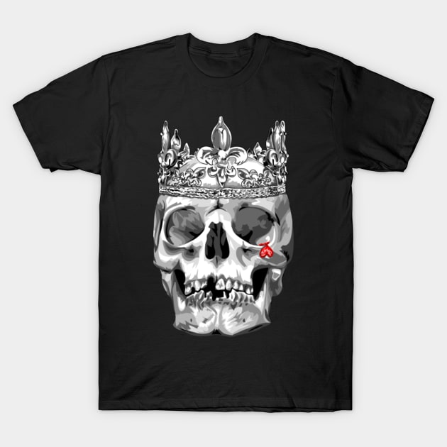 Skull and love T-Shirt by Blue Diamond Store